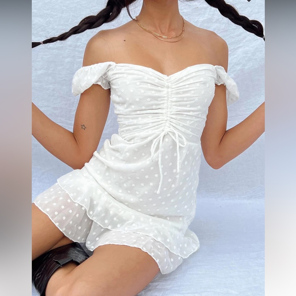 Princess Polly mikali white mini dress